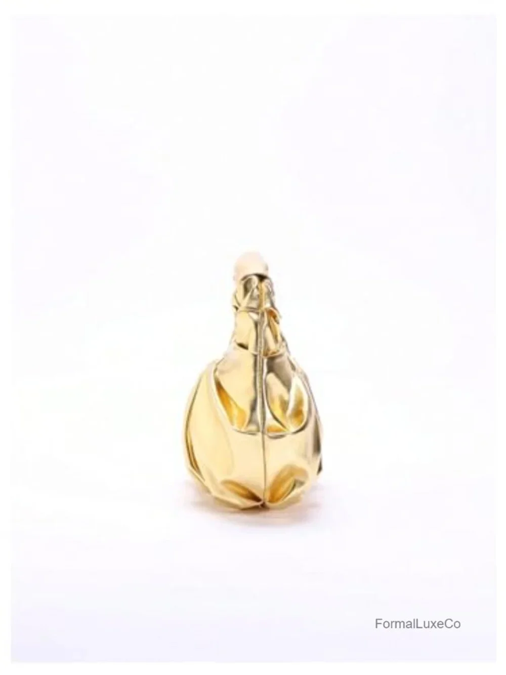 Pleated Metallic Clutch Evening Bag Women's Formal Party Purse